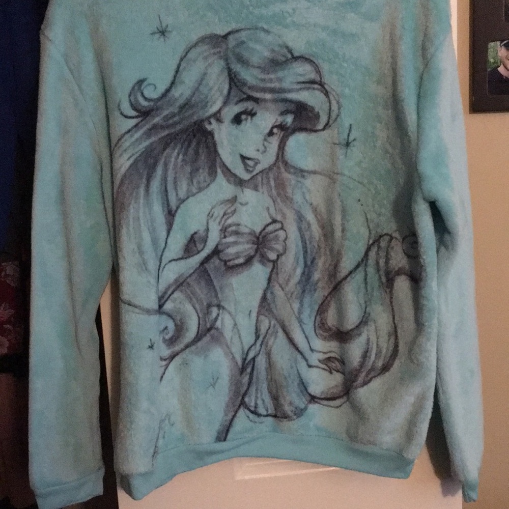 Little Mermaid Disney Fuzzy Sweatshirt